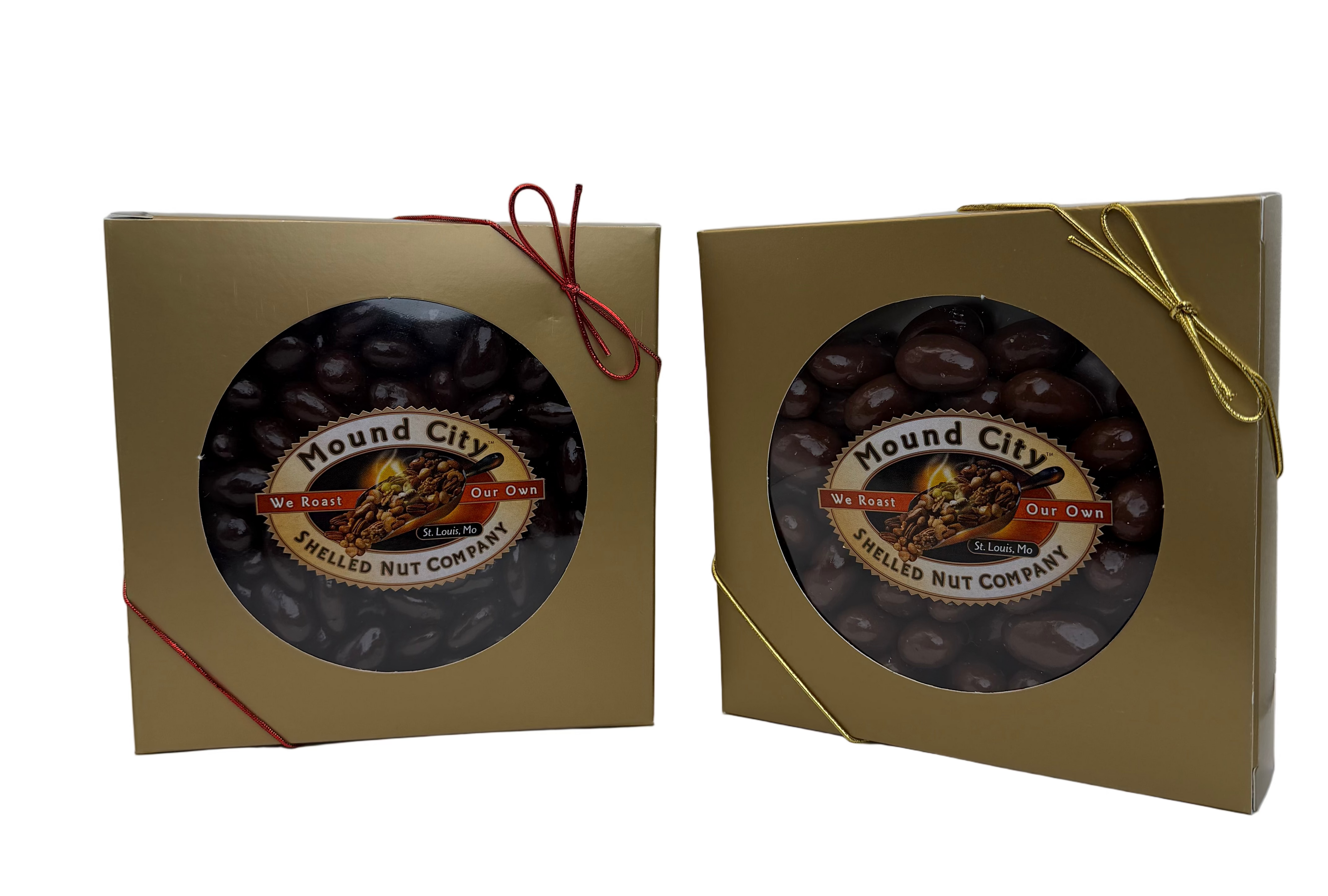 Chocolate Almonds in Golden Round